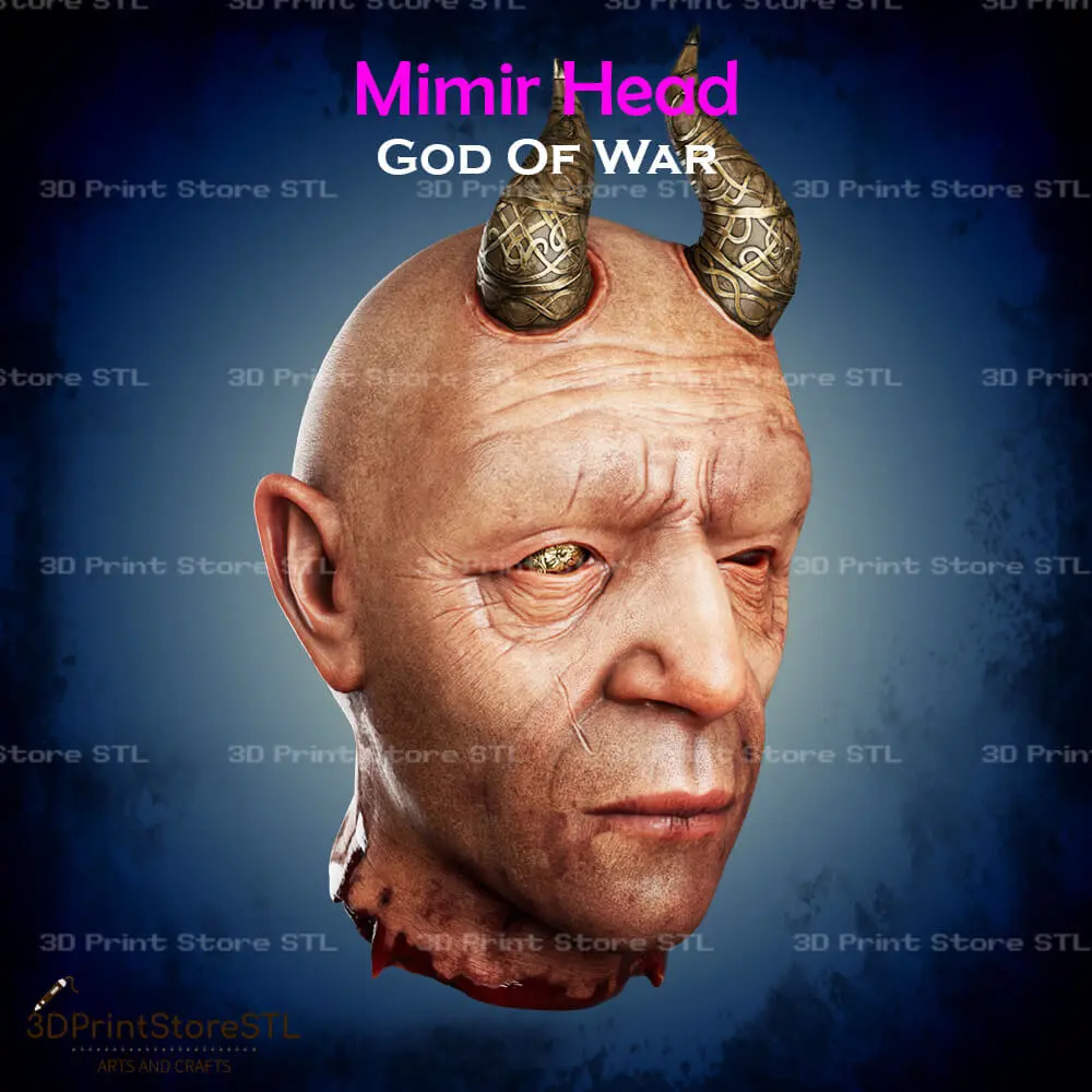 Mimir Head Cosplay God of War - STL File