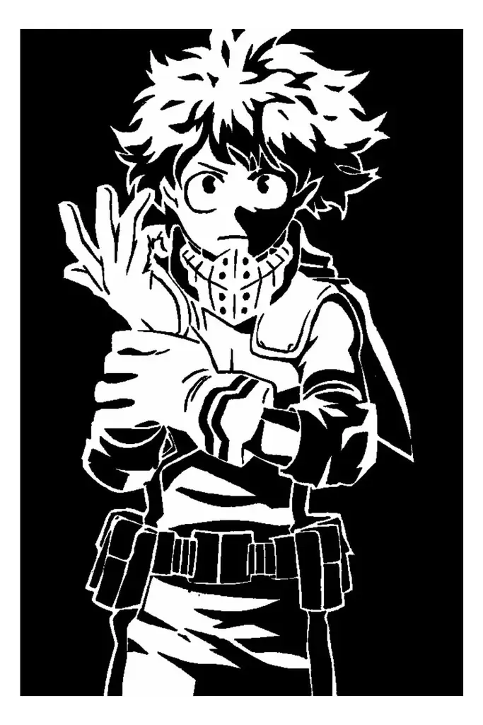 Izuku Midoriya stencil