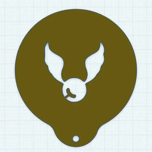 Harry Potter Coffee Stencil - The Golden Snich
