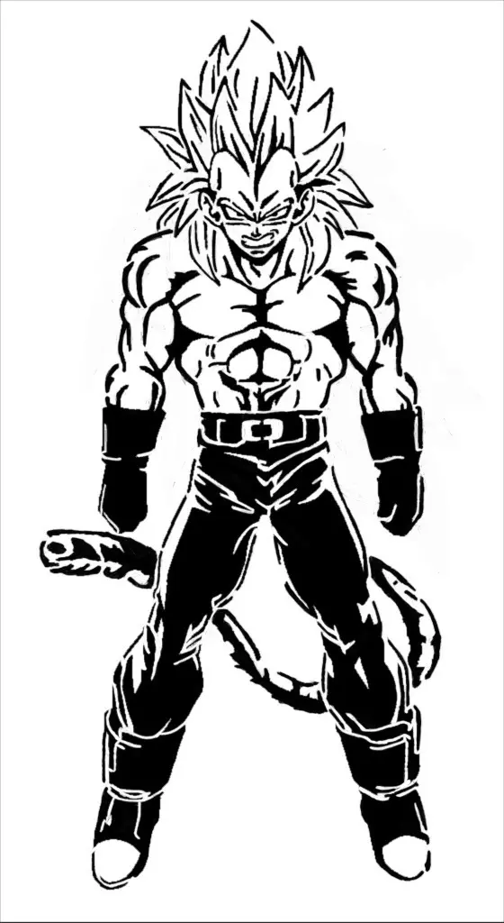 SS4 Vegeta stencil 4