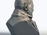 Laurence Fishburne Low Poly Bust - Morpheus Actor Sculpture-5