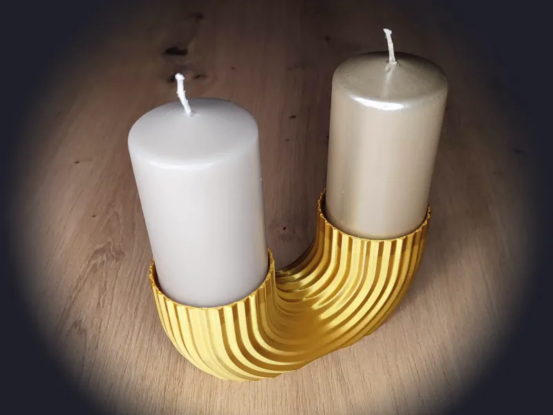 Elegant and modern Double Candle Holder