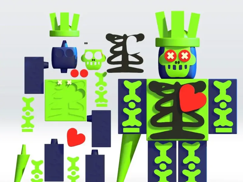 Pincushion 1x1x1x1 Roblox 3D Model STL Parts No Support