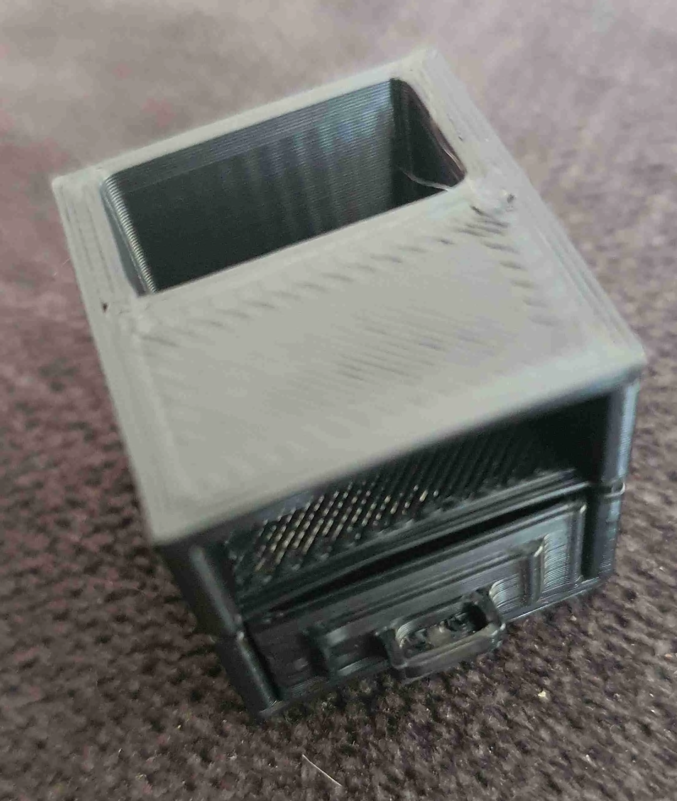 container with a drawer