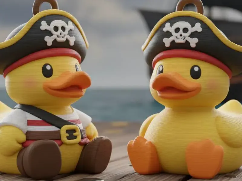 pirate rubber ducky keychains