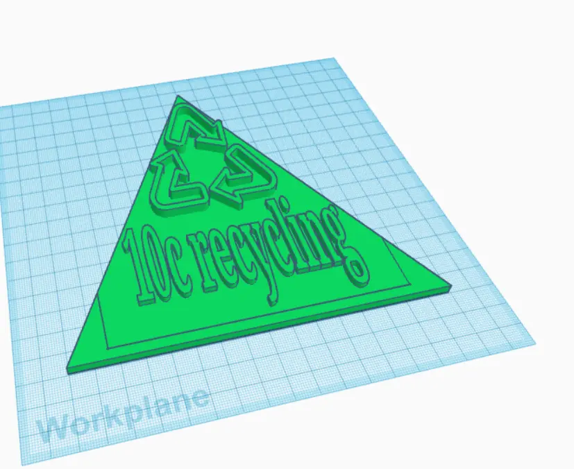 10c recycling sign for bin