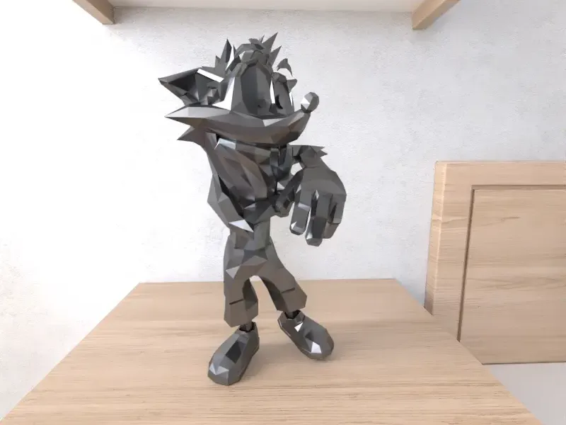 Crash Bandicoot Lowpoly Düşük poli