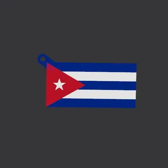 CU - Cuba Flag keychain
