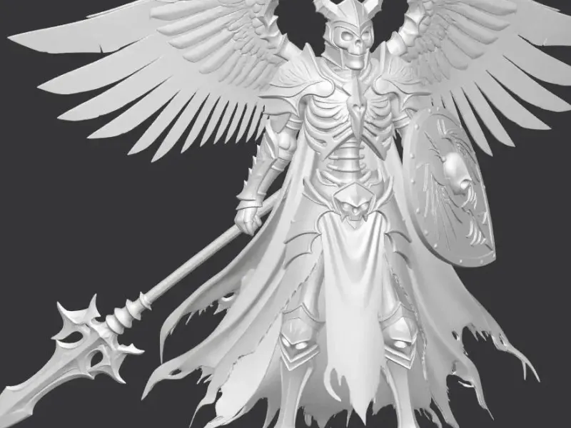 Undead Valkyre D&D miniature
