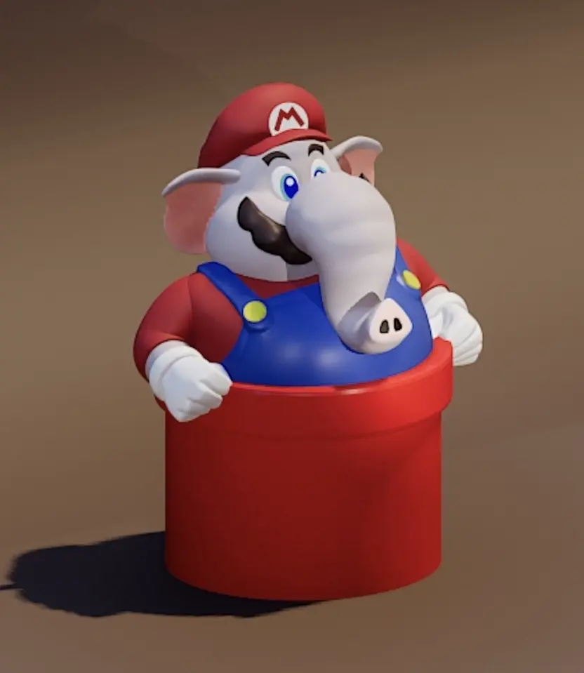 MARIO ELEFANTE - MARIO ELEPHANT -POSE 3