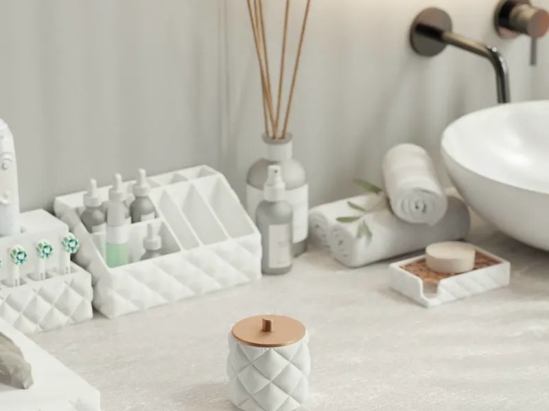 Cotton Pad Dispenser (Inflated Bathroom Set)