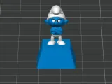 Grumpy Smurf keycap-1