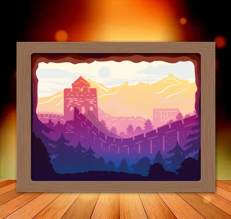 Great Wall of China shadow box