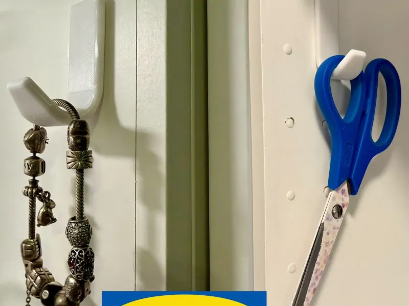 Gancho de Encaixe para Furos de Prateleira (IKEA METOD PAX BILLY IVAR BESTA)