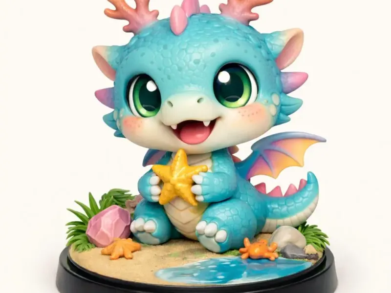 Dragón de Agua Chibi