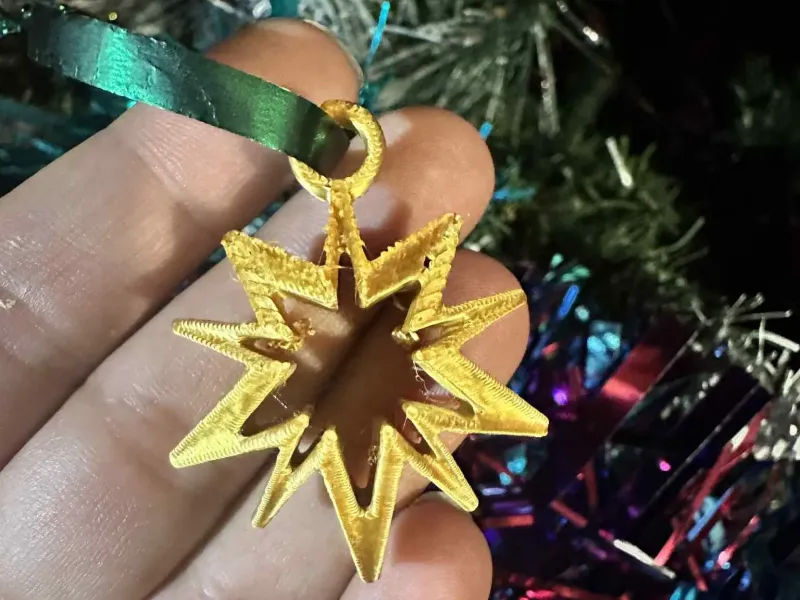 Étoile creuse de Noël suspendue, boule à 10 branches