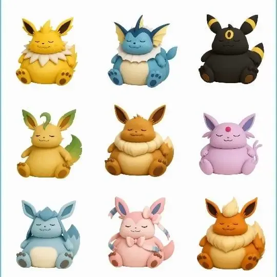 pokemon eevolutions mega pack X 9