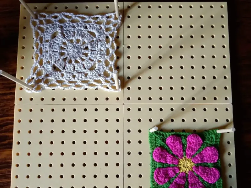 Tabla de bloqueo para cuadrados de ganchillo (granny squares