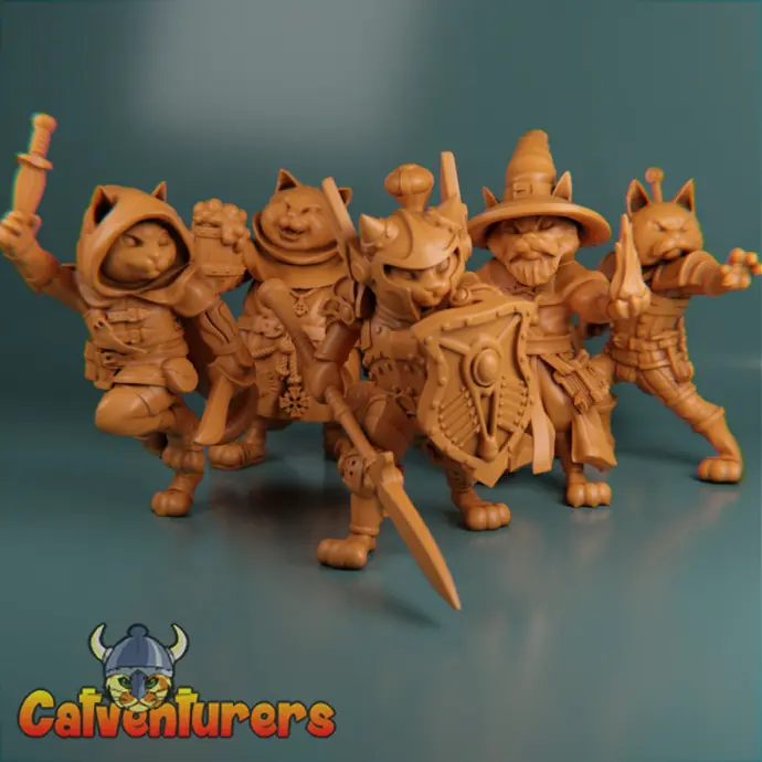 CLAWS AND CASTERS - FANTASY CATS RPG PARTY