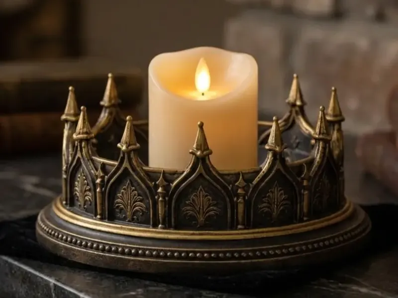 Corona Gotica - Vassoio Portagioie Decorativo e Supporto per LED