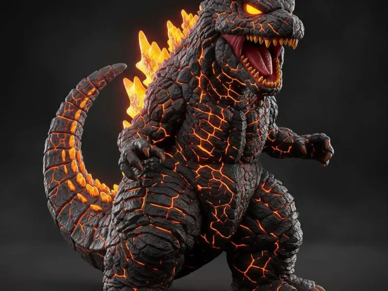 Chibi Lava Kaiju – Inferno Titan Collectible Figurine