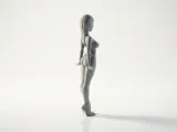 Female Robot Figurine Sci-Fi Character 3D Printable-1