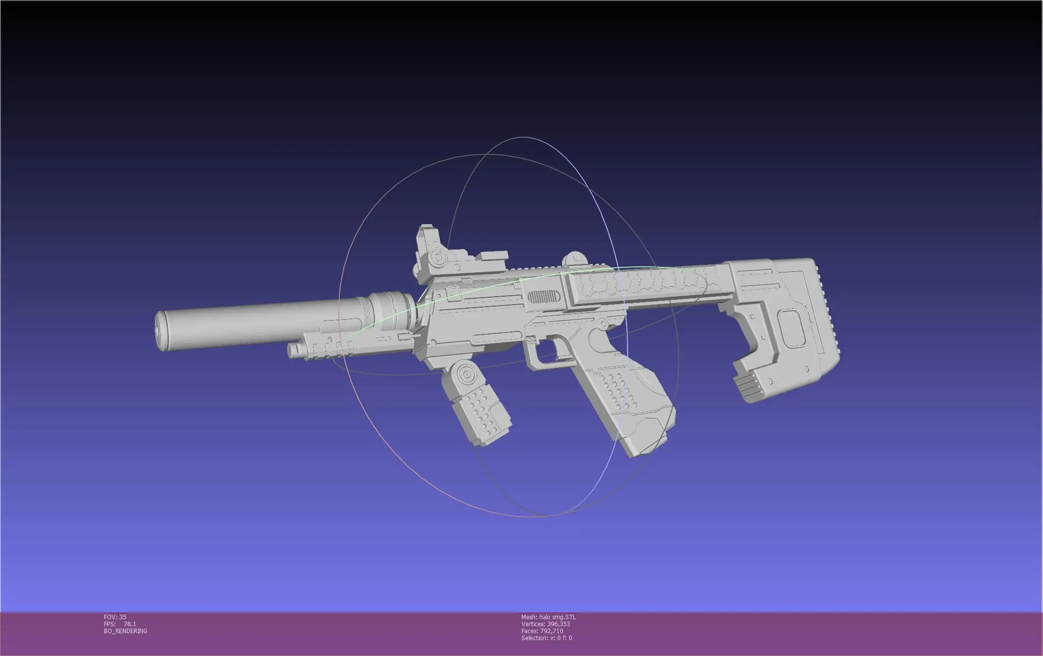 Halo ODST SMG Basic Model