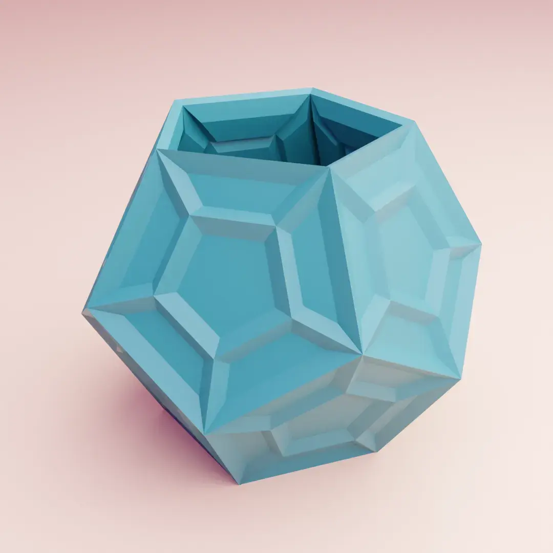 cool dodecahedron pencil holder idea