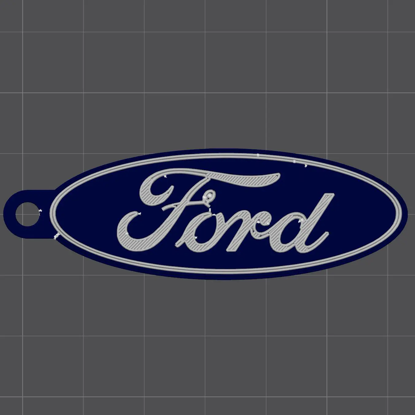 Arquivos de impressora 3D | Arquivo 3MF | Ford logo Keychain - llavero |  Creality Cloud, image size:1353x1353