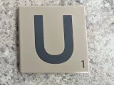 Letter U Scrabble Tile-0