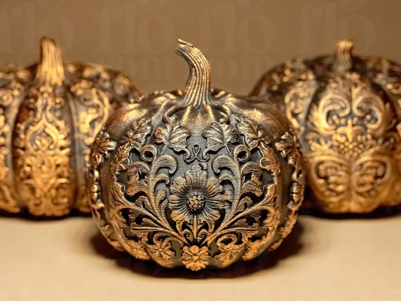 3 Ornamental Pumpkins