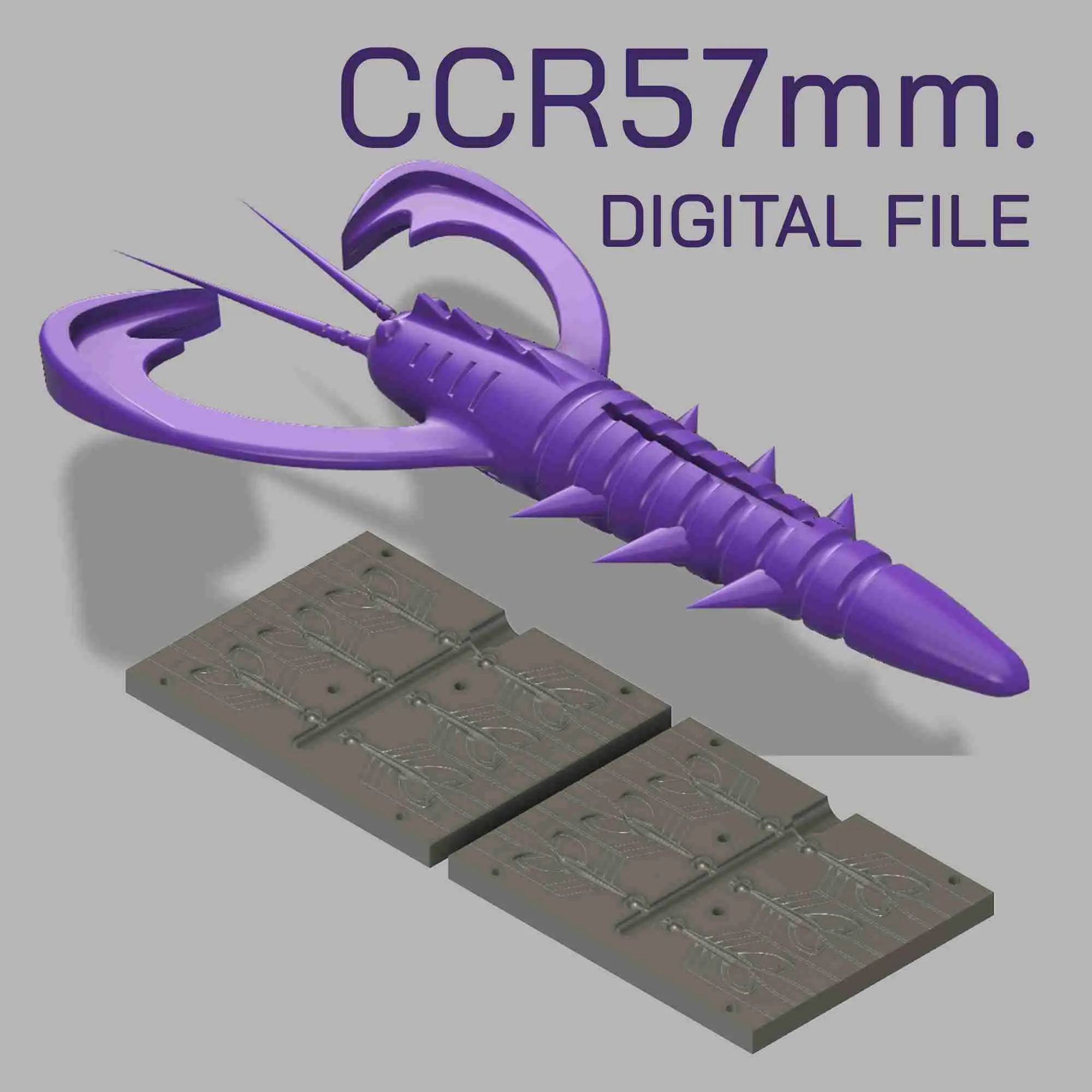 KALIP CCR57MM. CNC VE 3D BASKI IÇIN STL, STEP DOSYASI