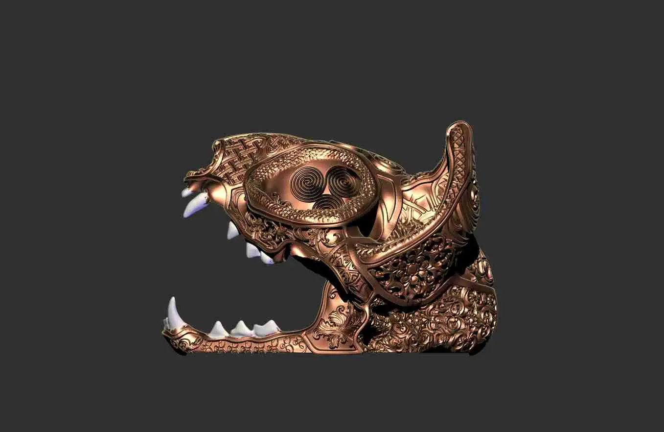 Ornamental Deluxe Cat Skull