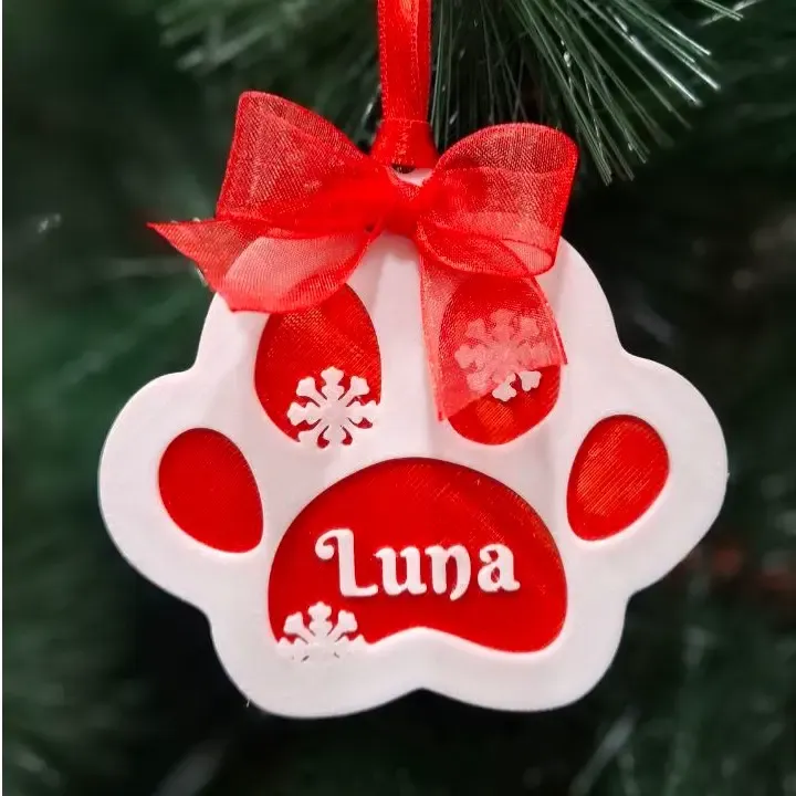 Christmas Ornament little cat paw