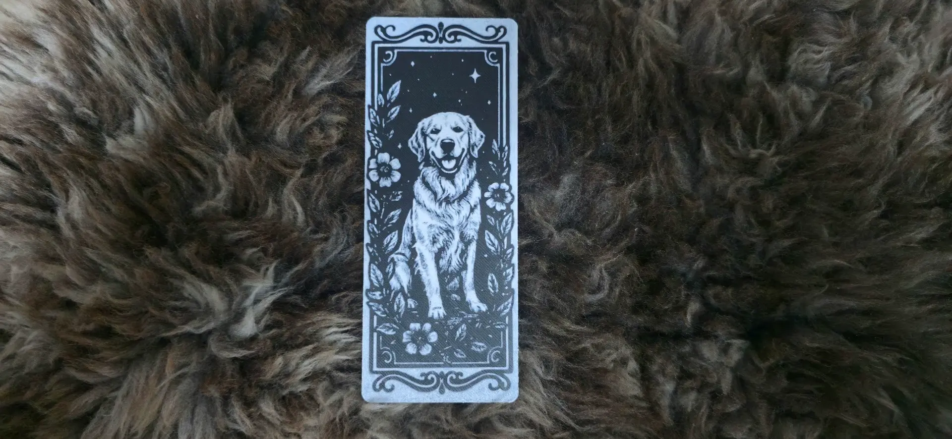 Smiling Golden Retriever Dog Portrait Bookmark