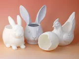 Easter Bunny Head Planter-6