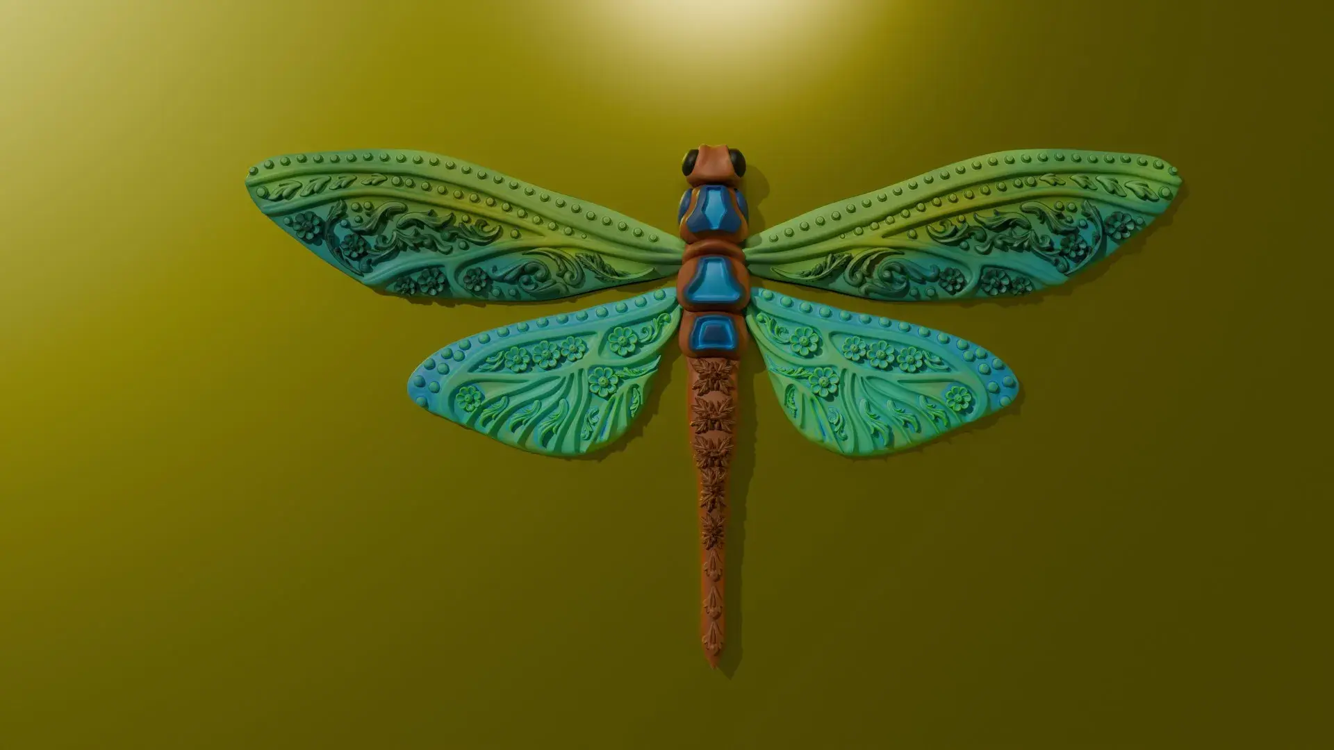 Dragonfly fridge magnet