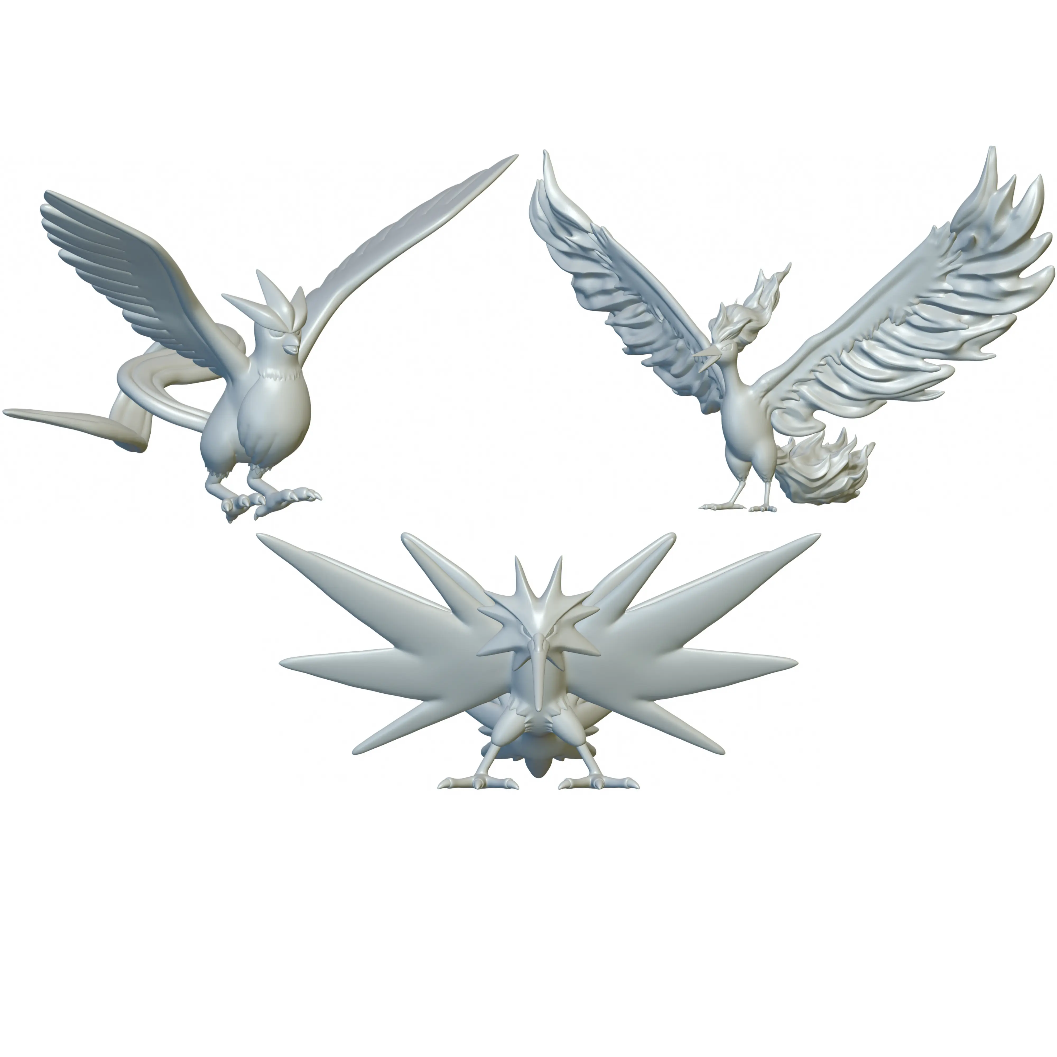 Pokemon Articuno &amp; Zapdos &amp; Moltres - ¡Impresión 3D!