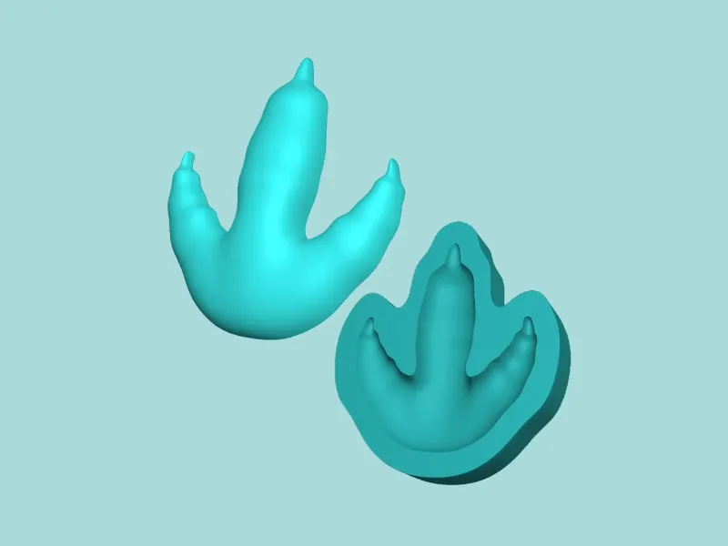 Tyrannosaurus Footstep - Silicone Mold -Template
