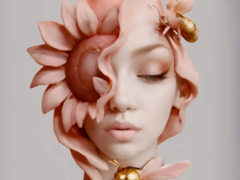 Floral Face Ornament 