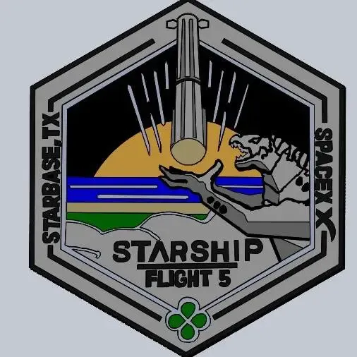 Space X Starship Rocket Flight 5 mission patch