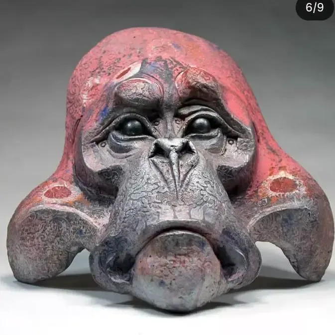 ORANGUTAN SCULPTED MASK