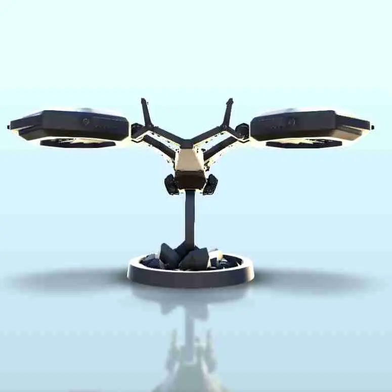 Dron armado de doble hélice 2 (+ versión con soporte) - miniatu