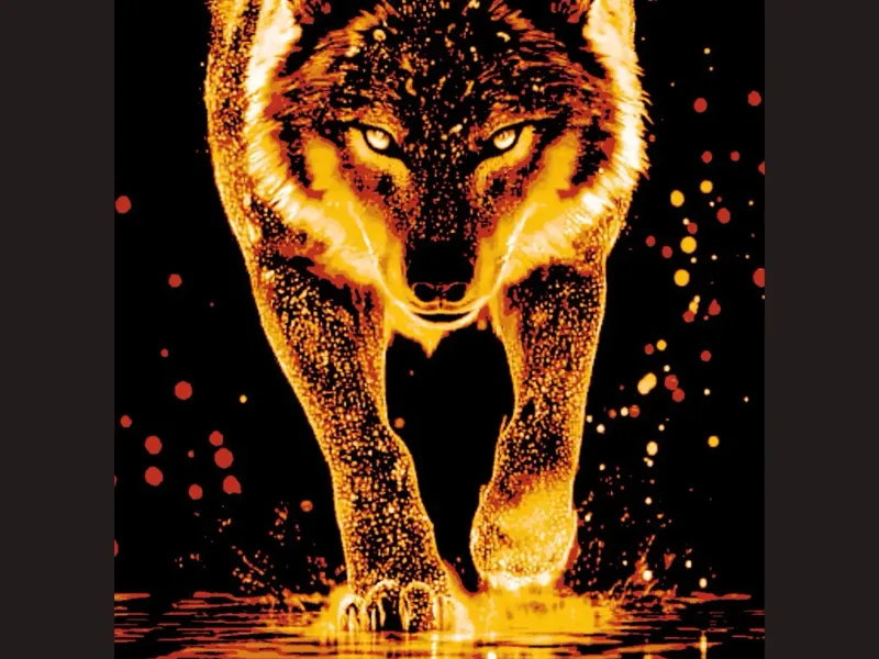 Wolf - Canvas Multicolor