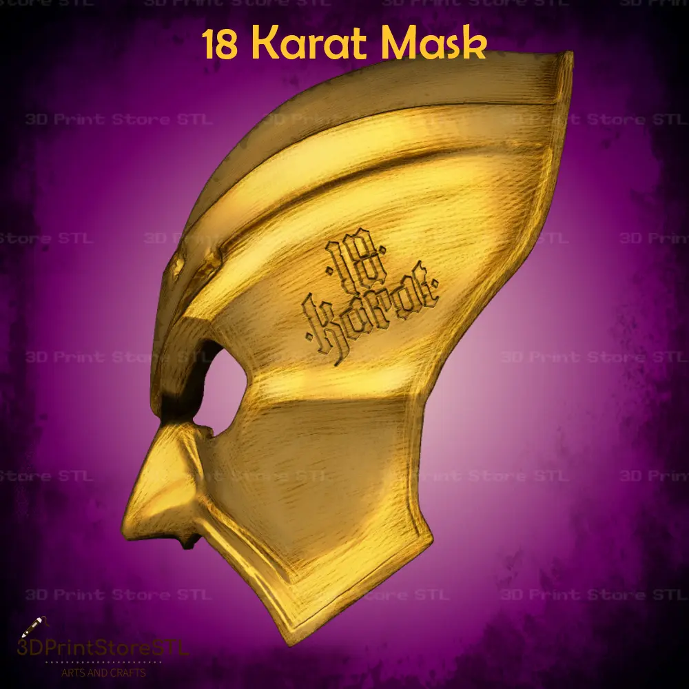 maschera 18 Karat per Cosplay - File STL