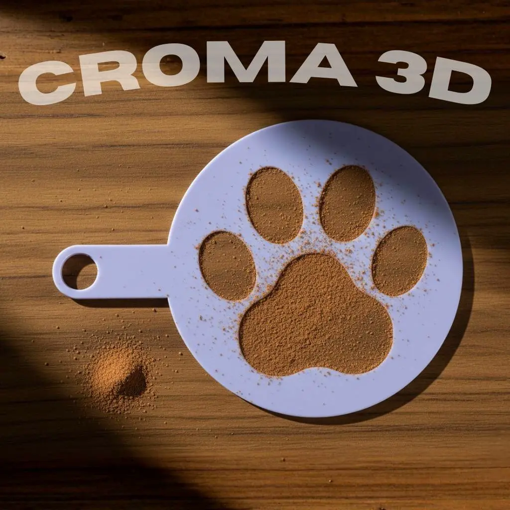 Paw stencil - Coffee