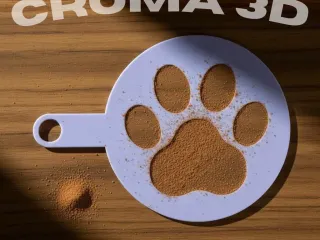 Paw stencil - Coffee