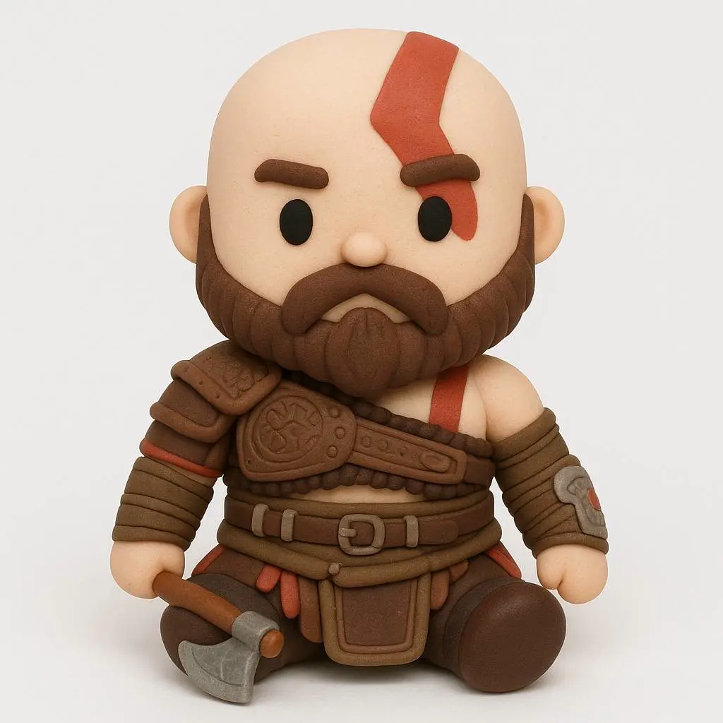 mini kratos statue