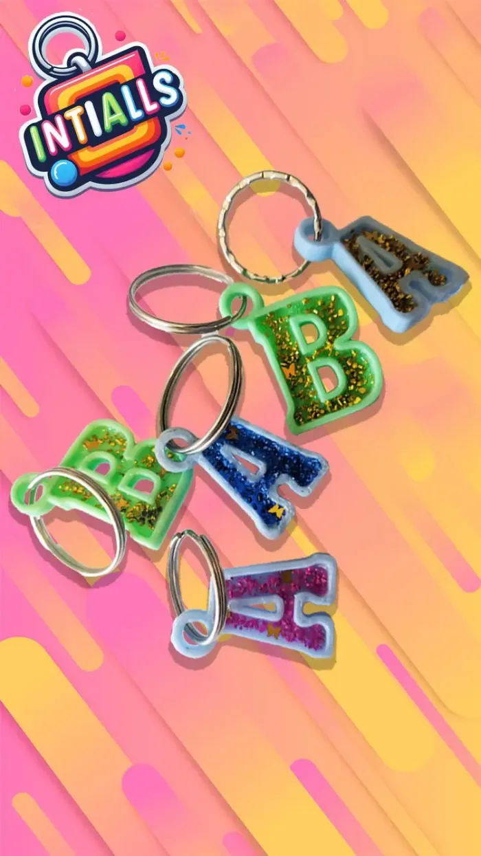 Initial Keychains Icon Jewelry & Accessories STL Download - INITIAL KEYCHAINS FULL ALPHABET ...