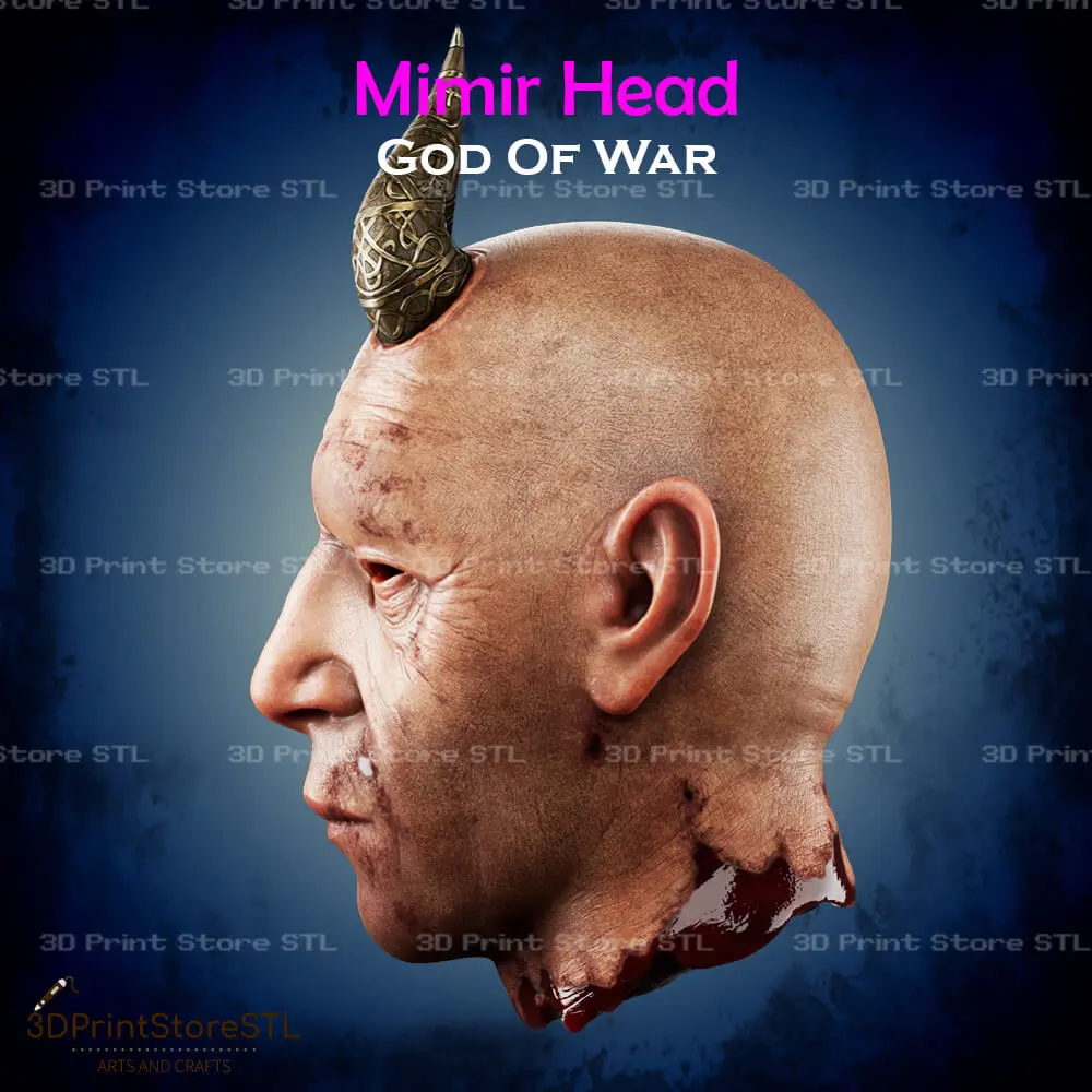 Mimir Head Cosplay God of War - STL File